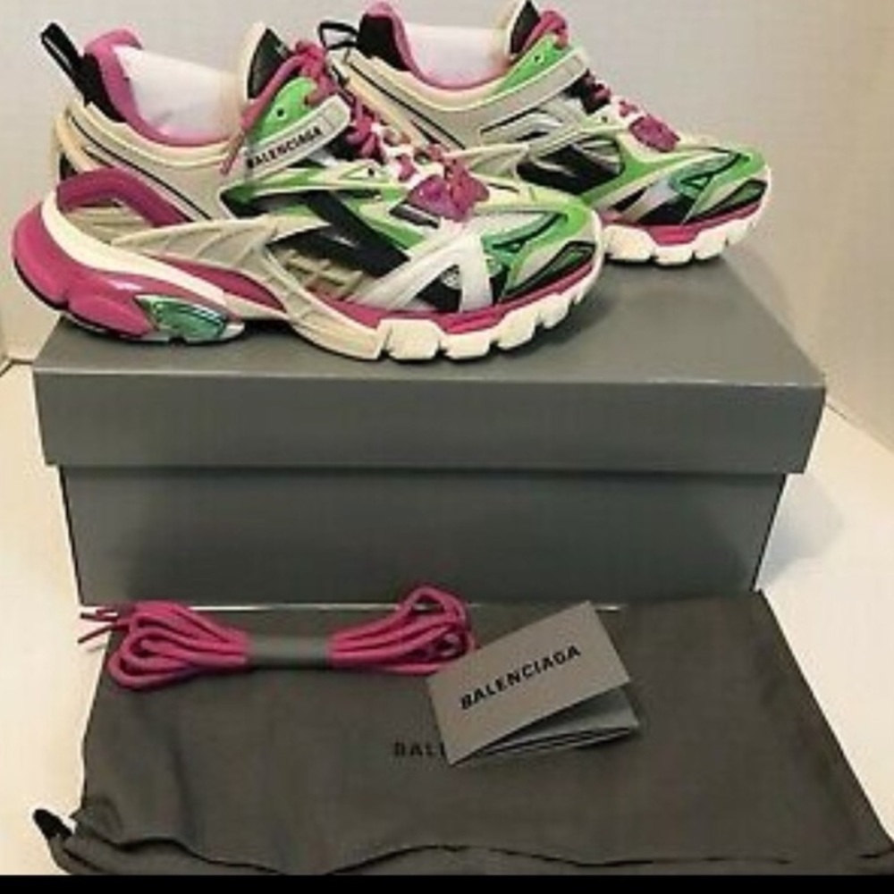 Balenciaga Track 2 Trainers Sneakers White Green